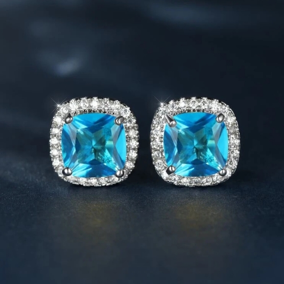 Jewelry - Blue Topaz Stud Earrings